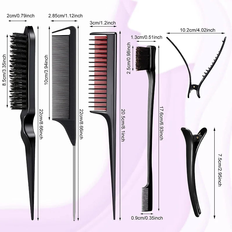 Professional Hair Styling Comb Set for Teasing, Braiding, and Expert Styling - Flexivo