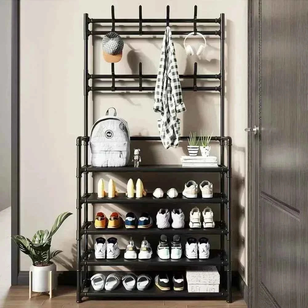 Multi-Layer Shoe and Hat Rack - Stylish Freestanding Organizer for Entryway and Bedroom - Flexivo