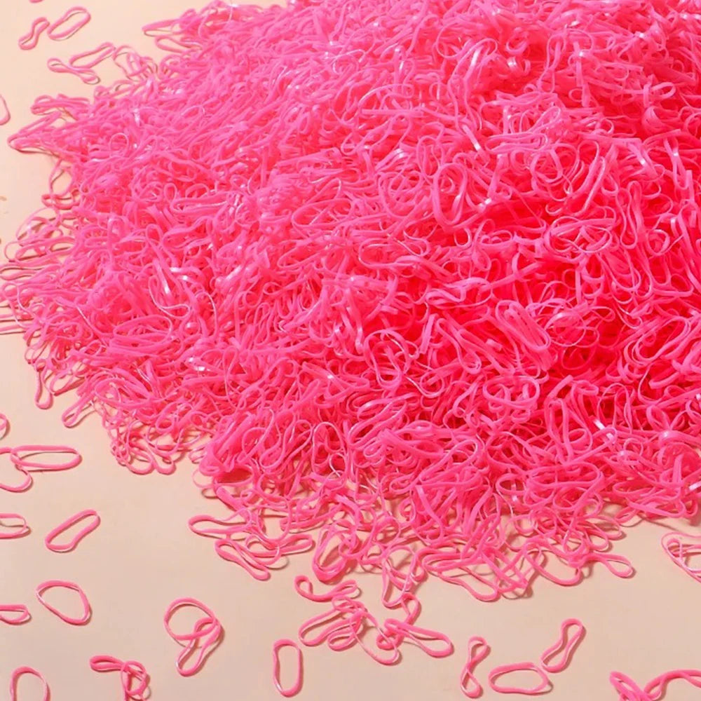 Mini Rubber Hair Ties, 500–2,000 Pack