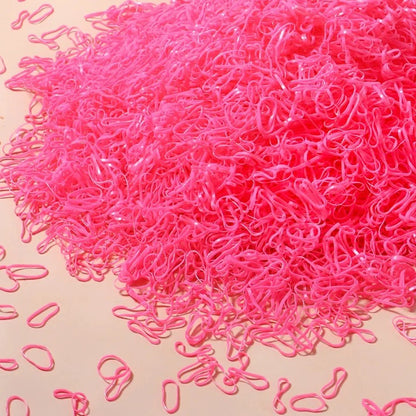Mini Rubber Hair Ties, 500–2,000 Pack