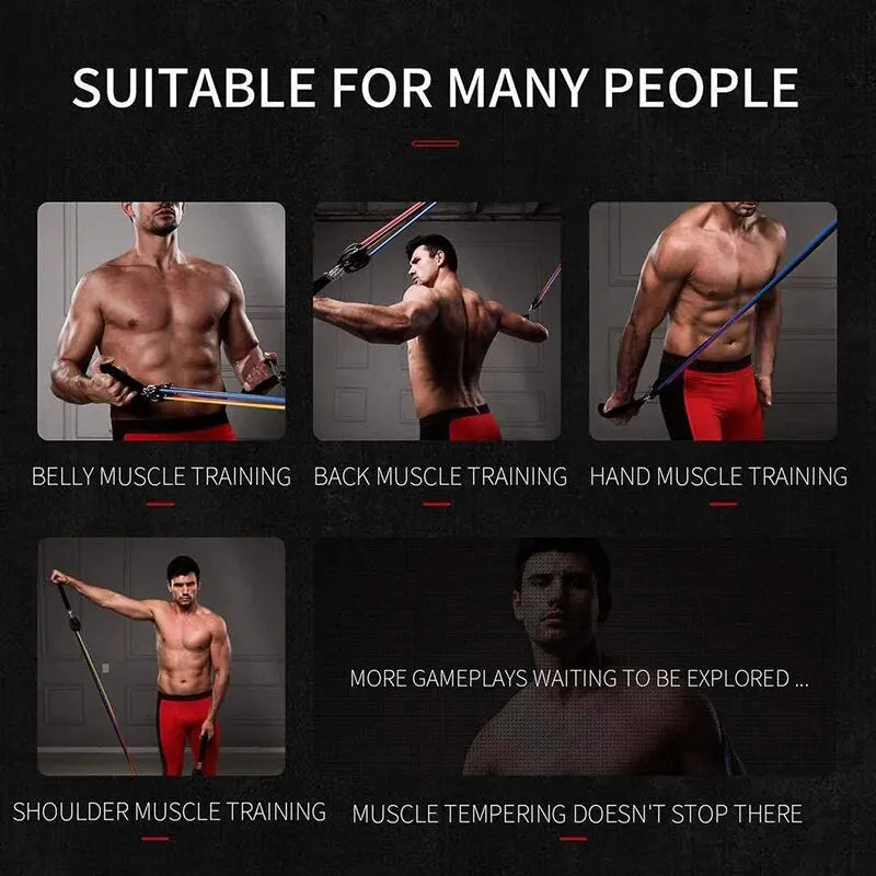 Resistance Bands with Handles, 10–30 lbs