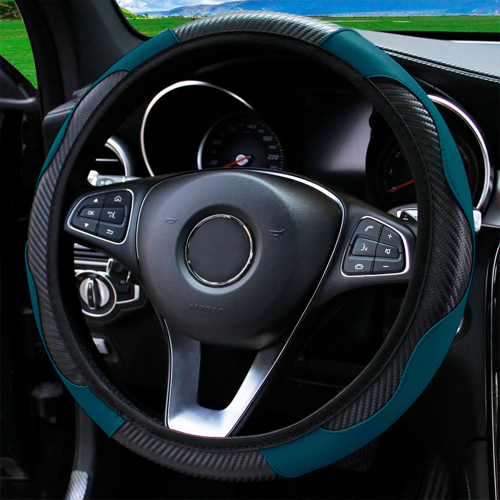PU Steering Wheel Cover for 14.5–15 in Wheels