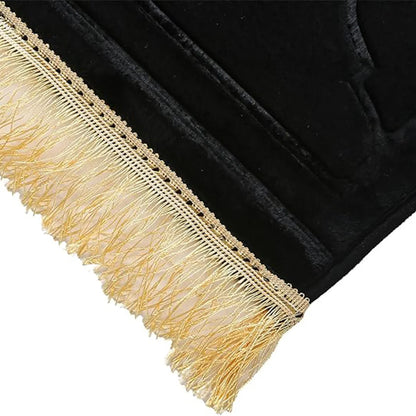 Premium Embossed Prayer Mat with Tassels - Soft Thickened Sponge, Portable & Lightweight