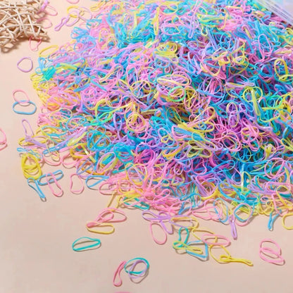 Mini Rubber Hair Ties, 500–2,000 Pack