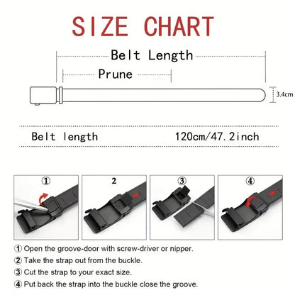 Automatic Buckle Canvas Tactical Belt for Men