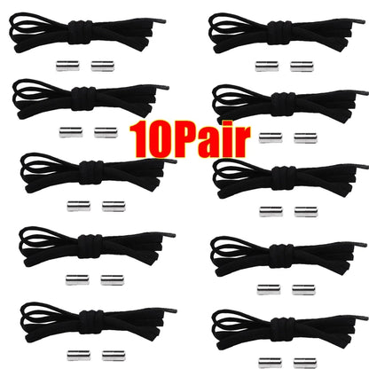 No-Tie Elastic Shoelaces with Metal Lock