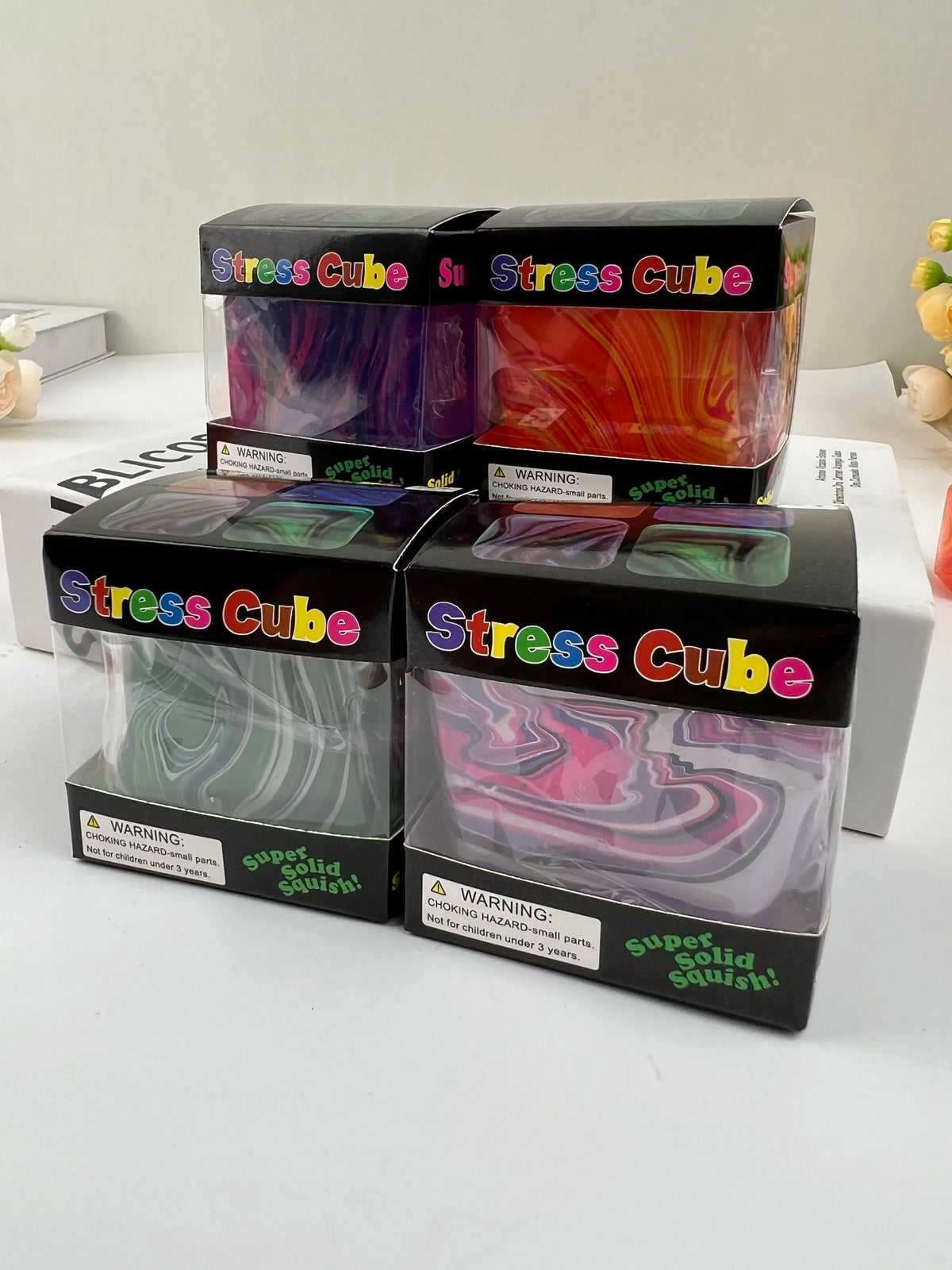 Sensory Stress Relief Cube — Squishy Gel-Filled Ball