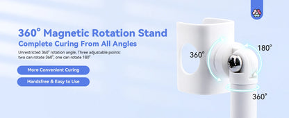 SAVILAND Rechargeable UV LED Nail Lamp - Portable Mini Nail Dryer with Magnetic Stand & LCD Timer