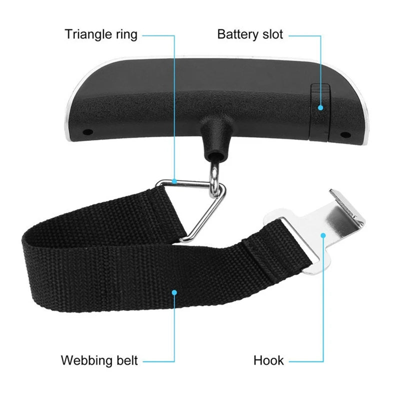 Digital Luggage Scale, 110 lb Capacity with LCD Display