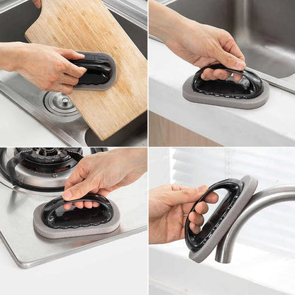 Handled Kitchen Scrub Brush with Emery Surface