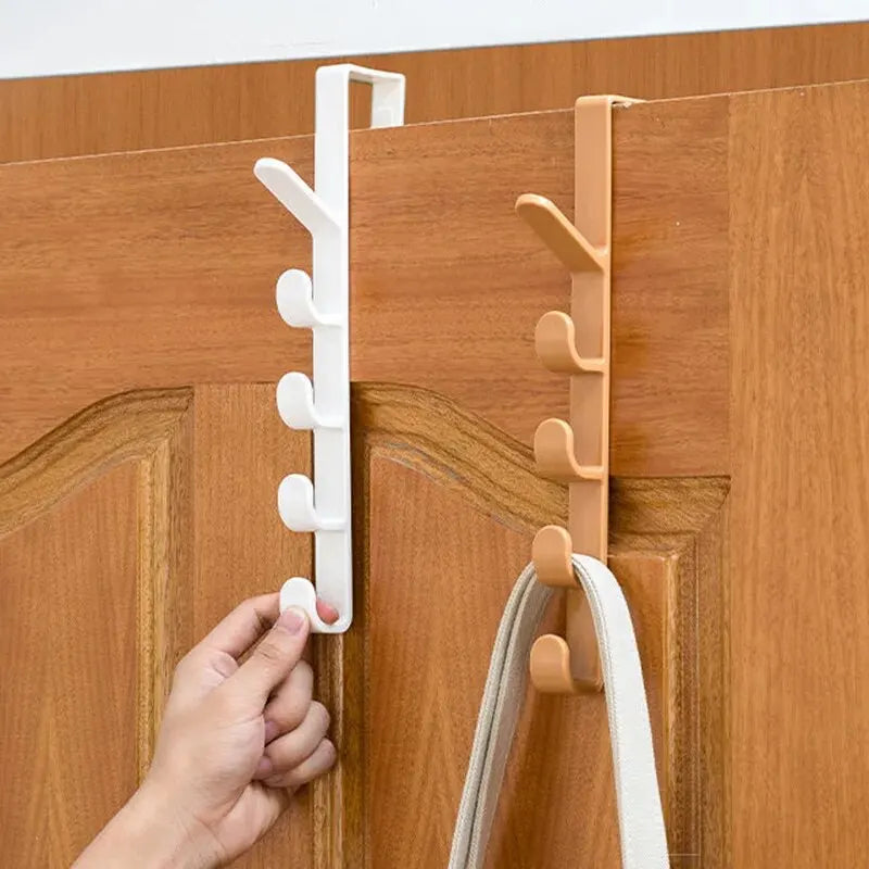 Over-the-Door 5-Hook Clothes & Bag Hanger