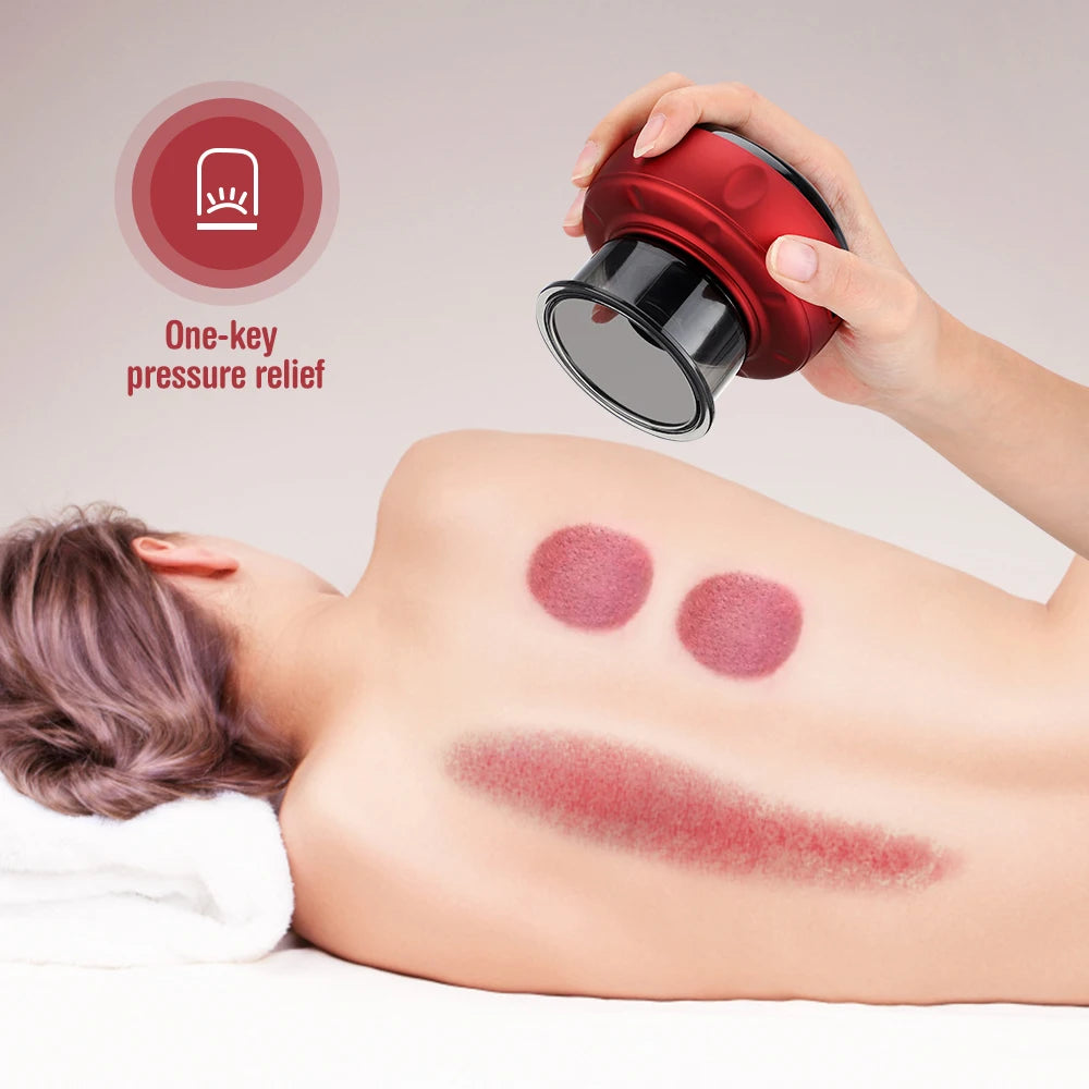 Smart Electric Cupping Device for Vacuum Therapy, Guasha Scraping & Red Light Heating - Flexivo
