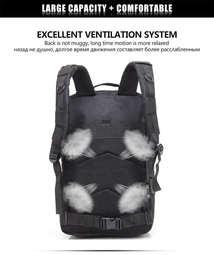 45L Tactical Backpack – Molle Hiking & Camping Pack