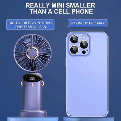 5-Speed Rechargeable Folding Handheld Fan