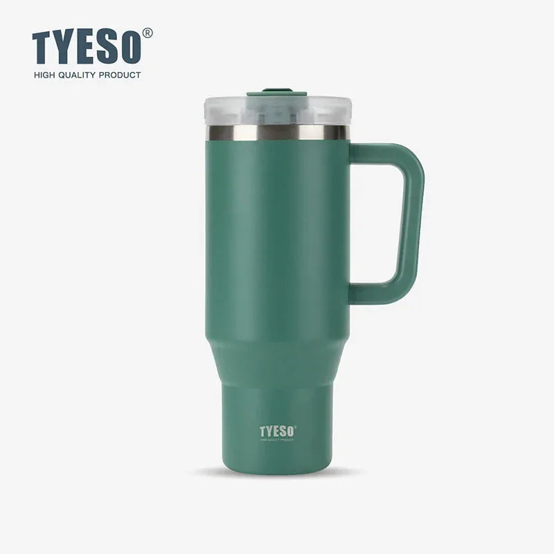 Vacuum Insulated Travel Mug with Straw & Handle for Ultimate Convenience - Flexivo
