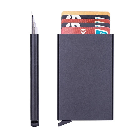 Slim Metal Pop-Up Card Holder for Men & Women