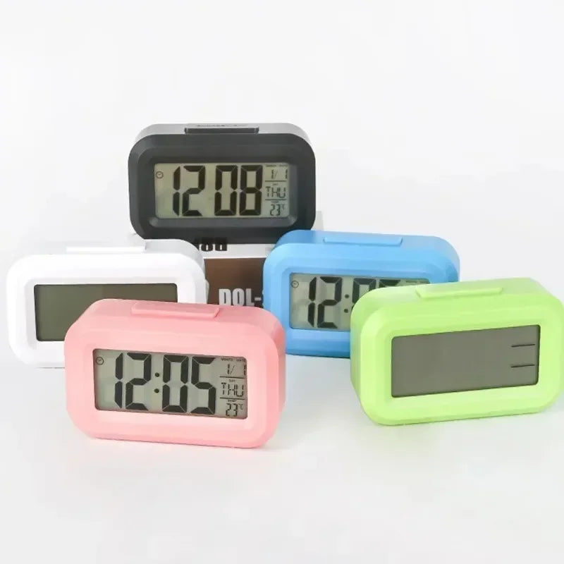 LED Digital Alarm Clock with Temperature & Date Display