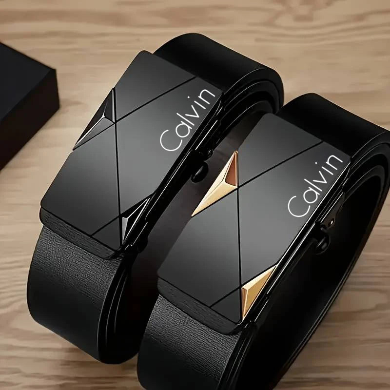 Men's PU Faux Leather Automatic Buckle Belt