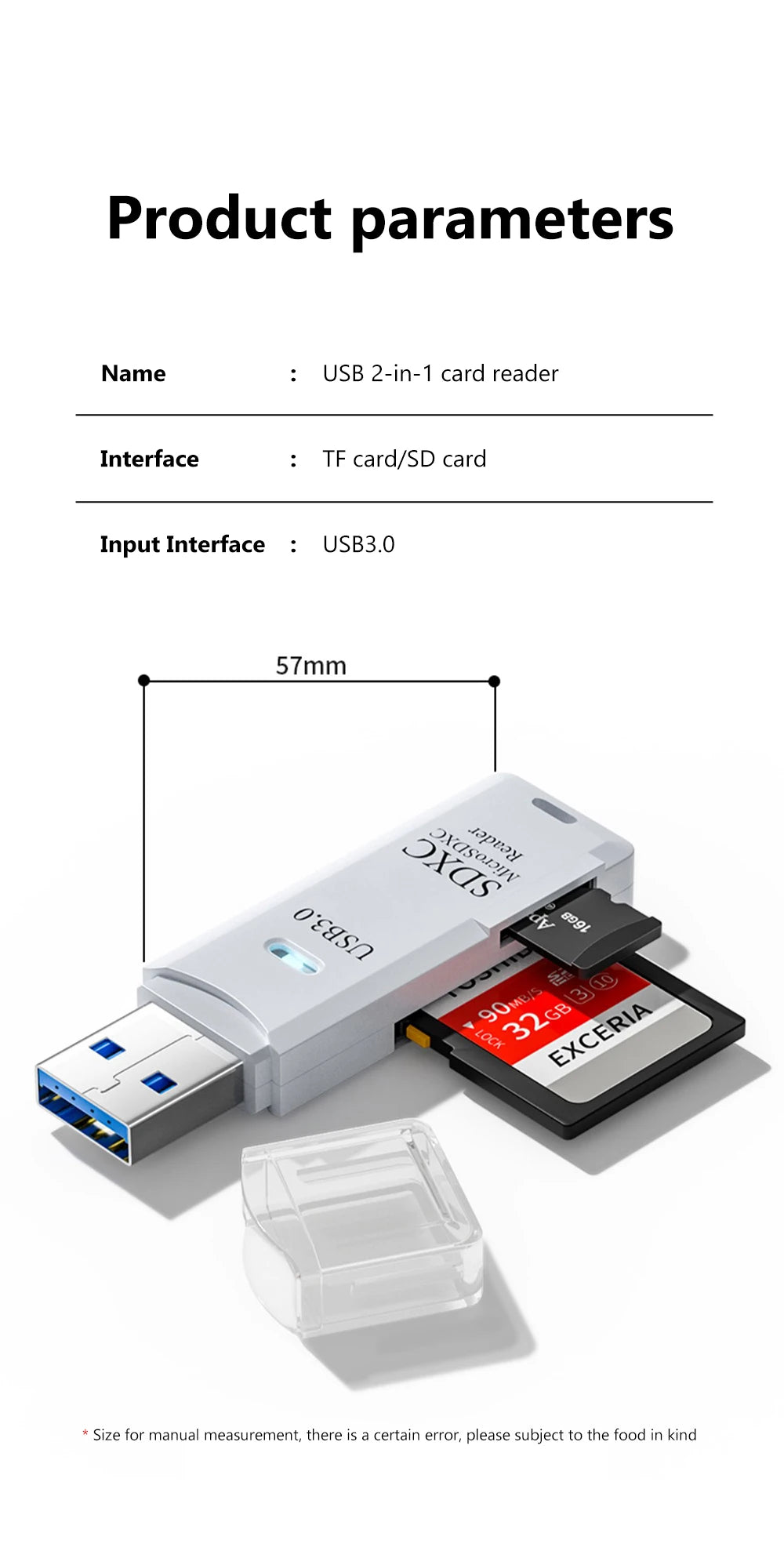 2-in-1 USB SD and microSD Card Reader