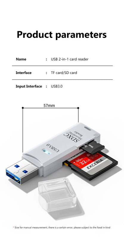 2-in-1 USB SD and microSD Card Reader