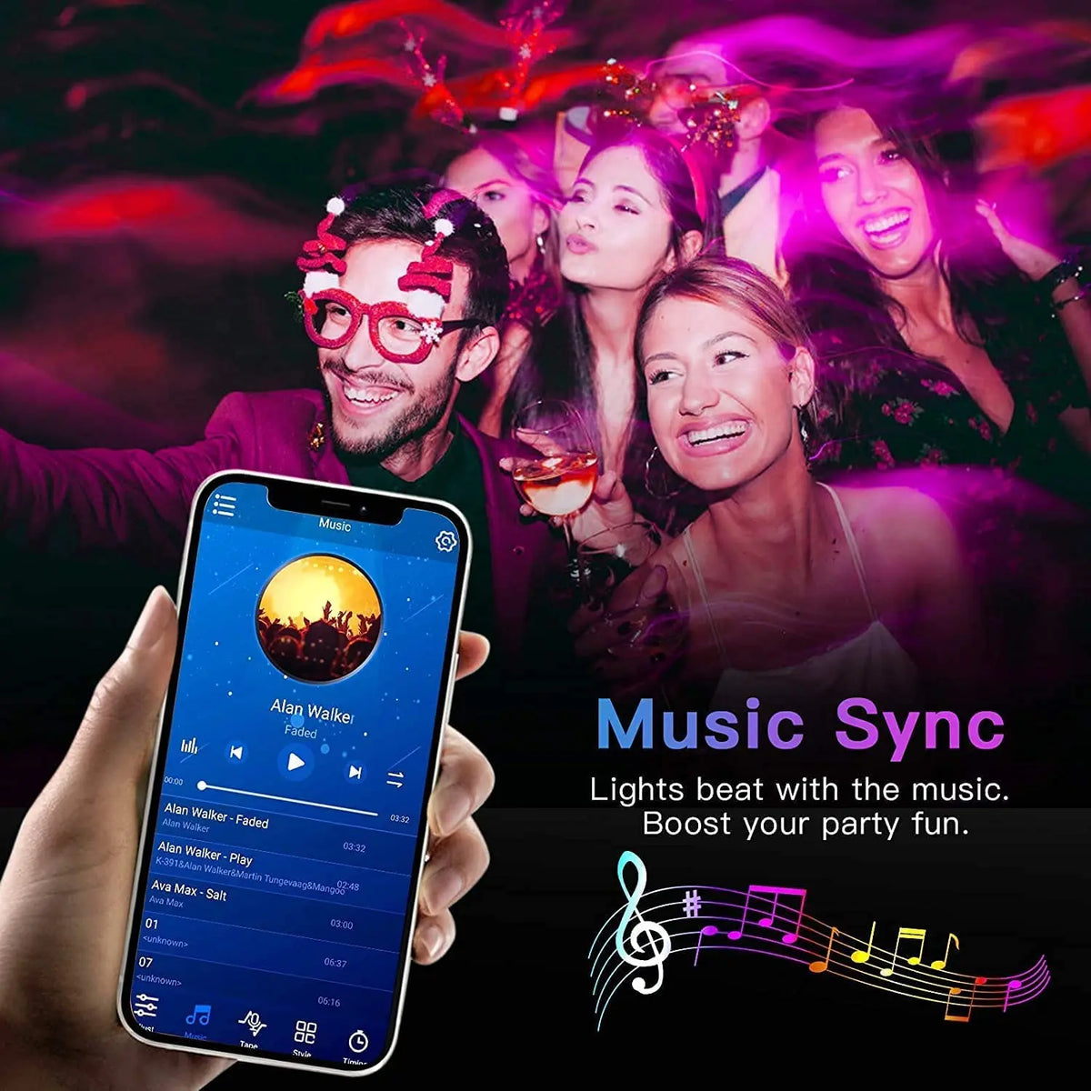 5V USB RGB LED Strip Light with Bluetooth Control