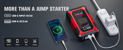 Jump Starter & Air Compressor — 3000A Peak, 12000mAh, 150PSI for Gas & Diesel Engines - Flexivo