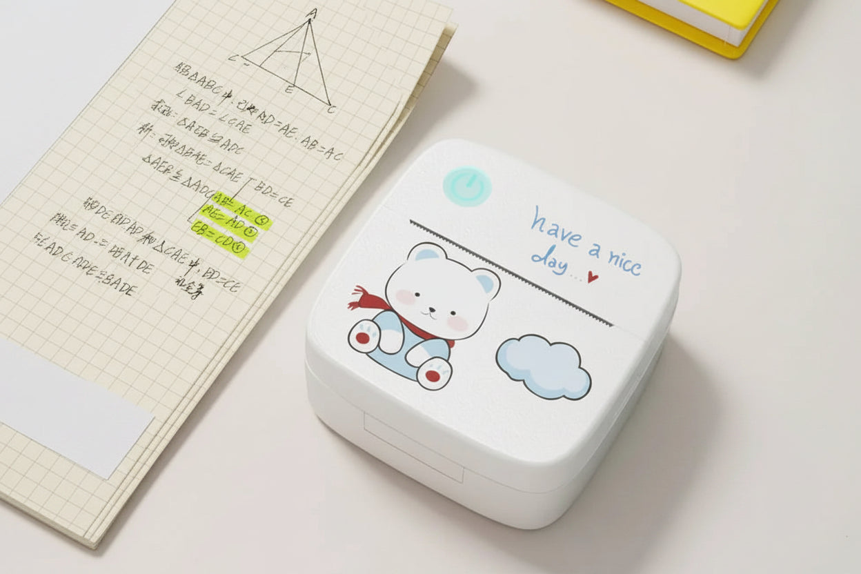 Mini Bluetooth Label Printer – 57mm Thermal, 1200mAh, No Ink Needed