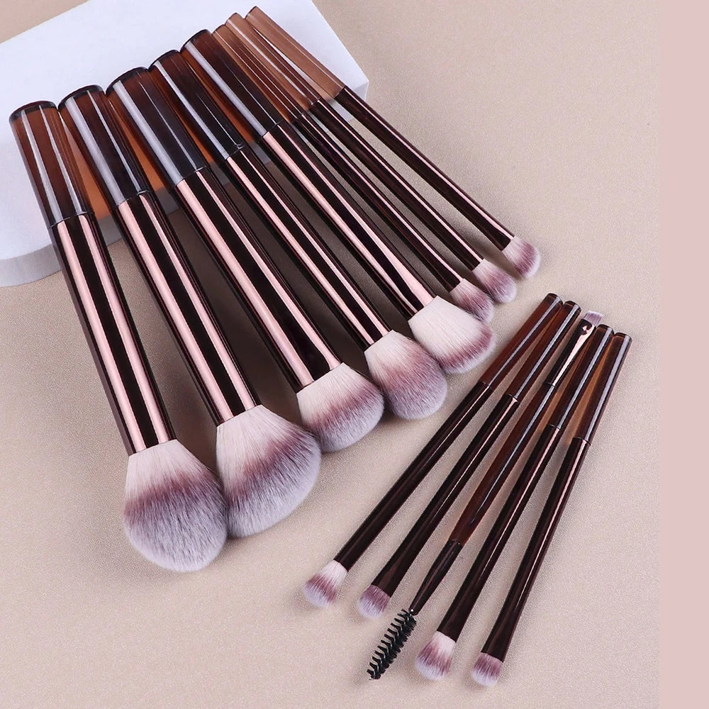 Kabuki Makeup Brush Set – 13 & 14 Piece Professional Blending Kit