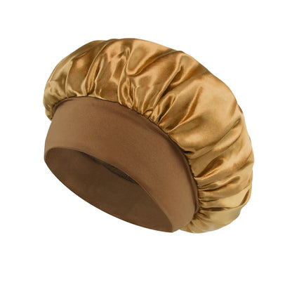 Satin Sleep Bonnet with Wide Elastic Band