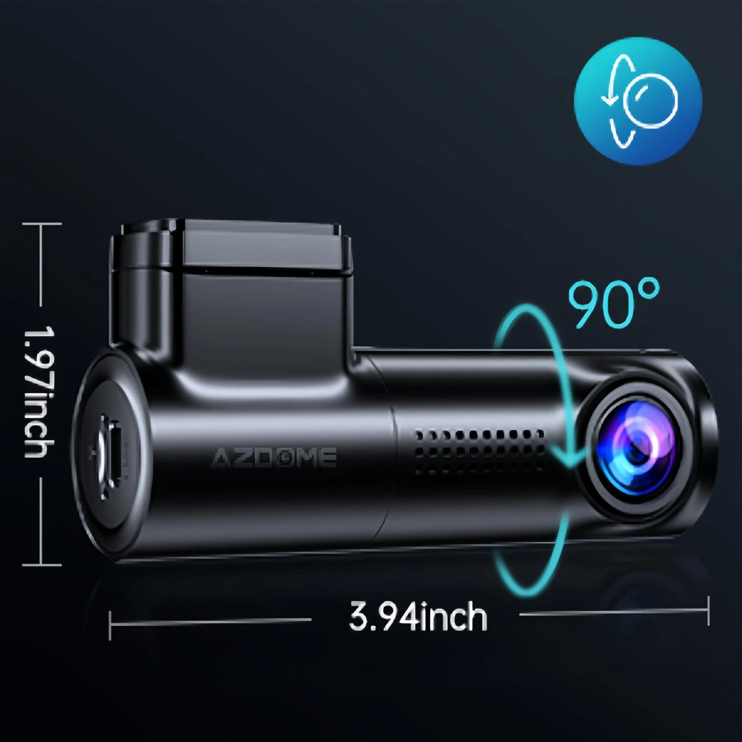 AZDOME M300 Dash Cam 1296P WiFi with Night Vision & Parking Monitor