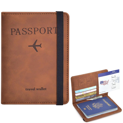 PU Leather Passport Wallet with Card Slots
