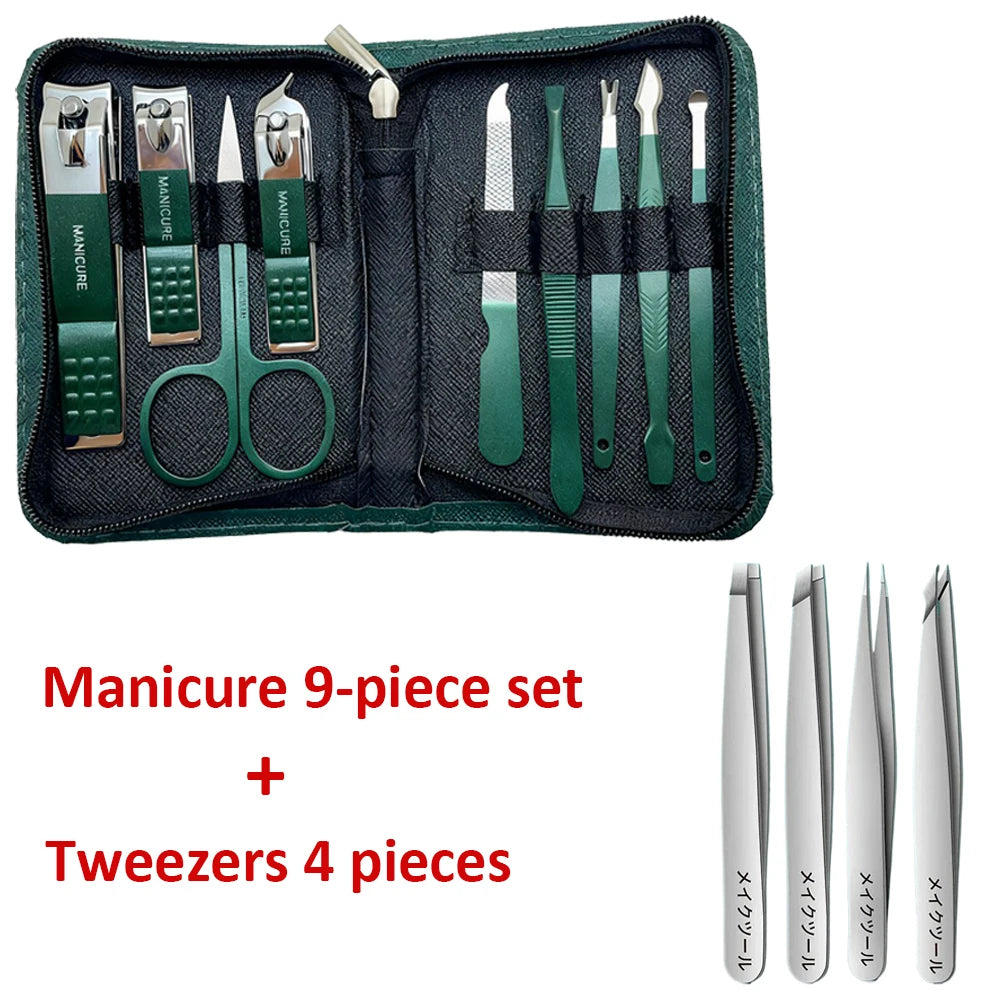 Stainless Steel Nail Care Kit with Travel Case
