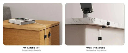 Magnetic Cable Clips — Adhesive Cord Organizer for Desk, Home & Office