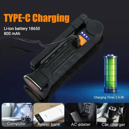 USB Rechargeable Magnetic LED Work Light