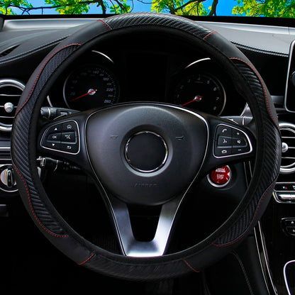 PU Steering Wheel Cover for 14.5–15 in Wheels