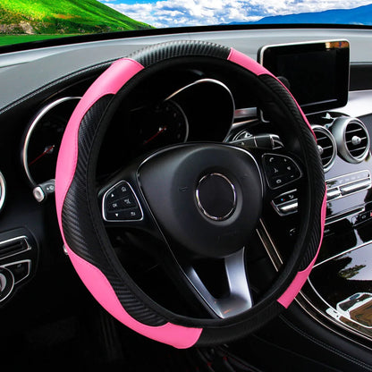 PU Steering Wheel Cover for 14.5–15 in Wheels