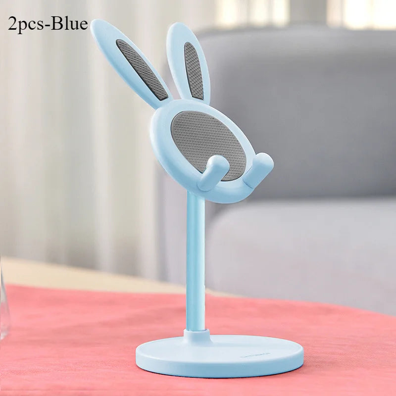 Height-Adjustable Rotatable Rabbit Phone Stand