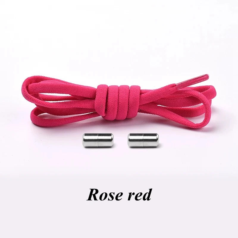 No-Tie Elastic Shoelaces with Metal Lock