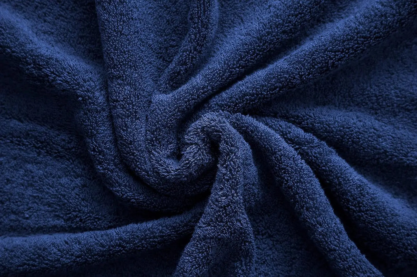 Turkish 100% Cotton Hand Towels – Set of 4, Navy Blue