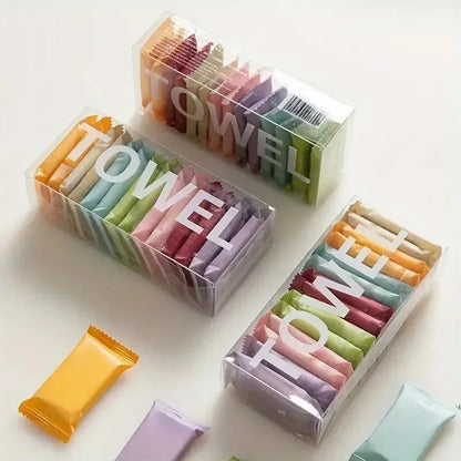 Disposable Compressed Towels - Thick Cotton Face & Beauty Cleansing Towels for Travel (14/28/42 Pack)