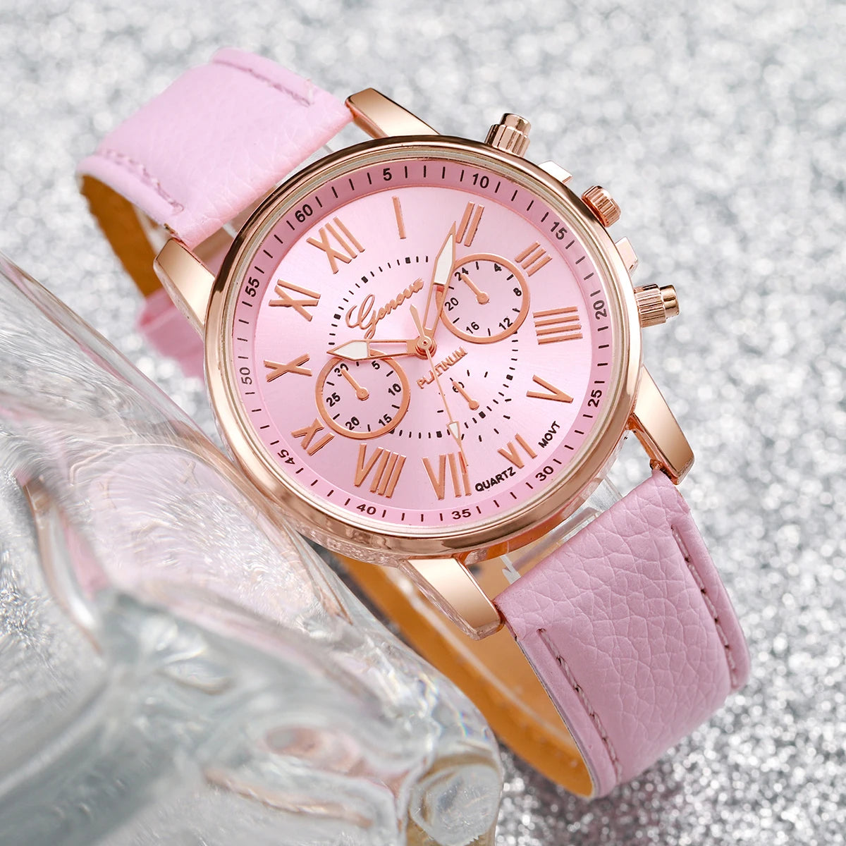 Women's Quartz Watch & Heart Jewelry Set