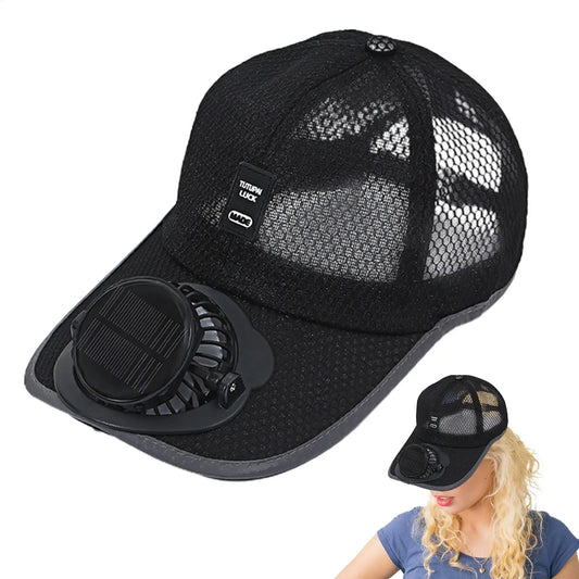 Solar Fan Cap — Breathable Outdoor Hat with USB & Solar Charging