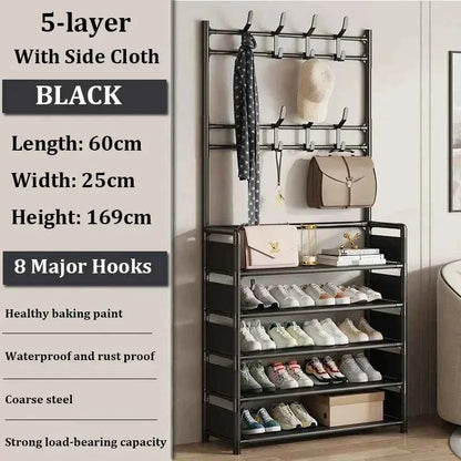 Multi-Layer Shoe and Hat Rack - Stylish Freestanding Organizer for Entryway and Bedroom - Flexivo