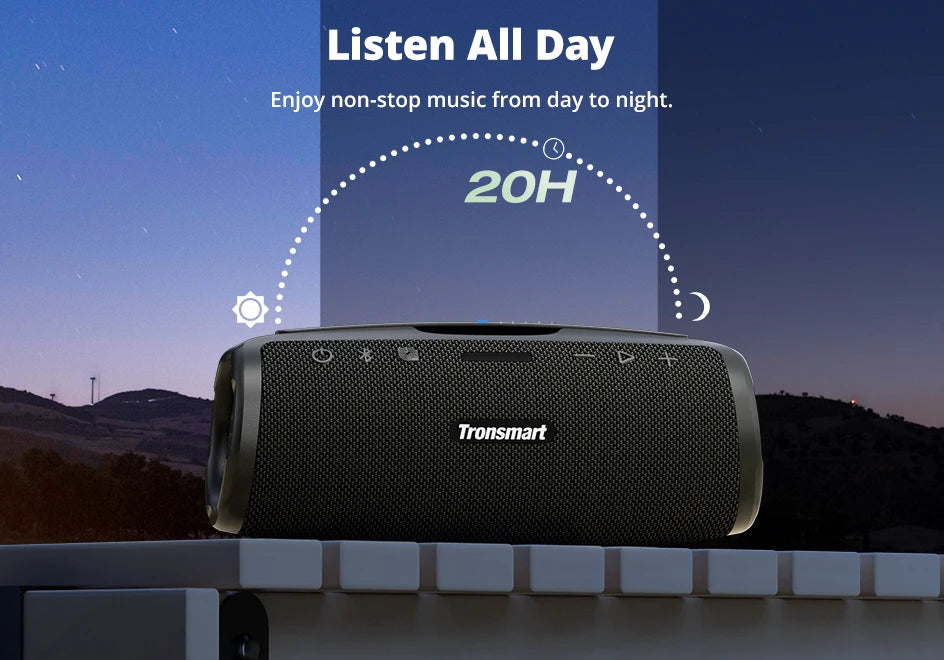 Tronsmart Mirtune S100 Bluetooth Speaker - 50W Portable Wireless Speaker with IPX7 Waterproof, Powerbank & App Control