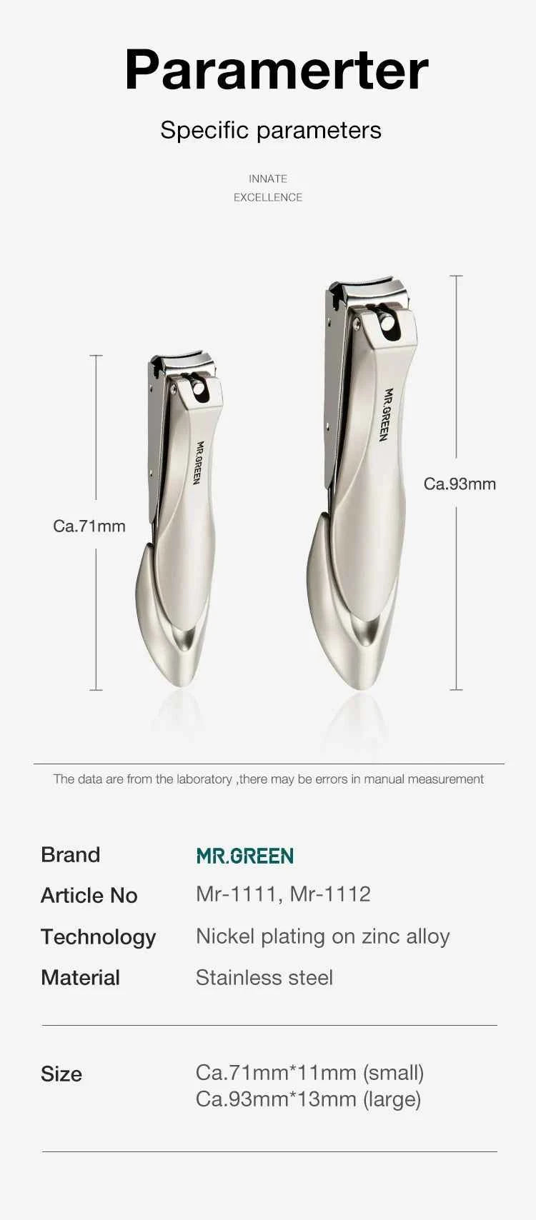 MR.GREEN Nail Clipper - Precision Stainless Steel Anti-Splash Fingernail Trimmer for Effortless Grooming - Flexivo