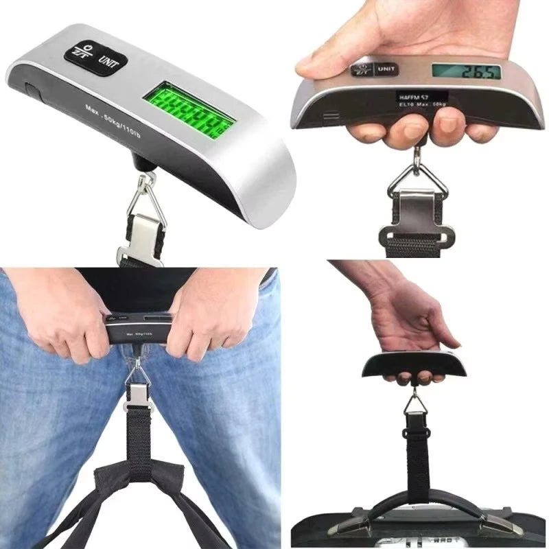 Digital Luggage Scale - 110lb/50kg Portable Travel Weight Scale with LCD Display
