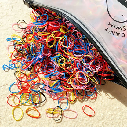 Mini Rubber Hair Ties, 500–2,000 Pack