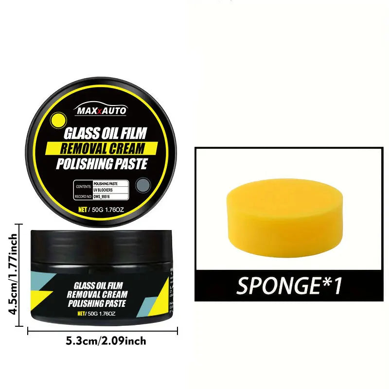 Car Glass Oil Film Remover Paste with Sponge