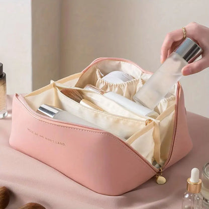 Zip-Closure Makeup Bag for Travel