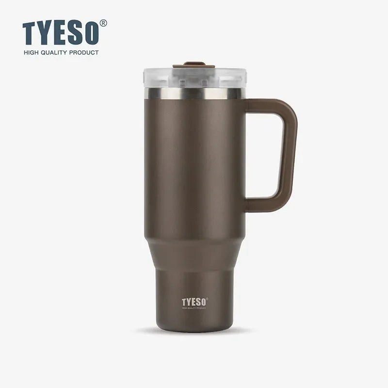 Vacuum Insulated Travel Mug with Straw & Handle for Ultimate Convenience - Flexivo